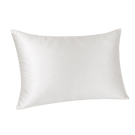White silk pillowcase on a white background