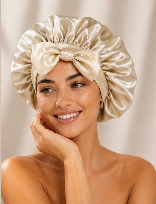 Mulberry Silk Bonnet - Champagne